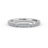 14K Solid Gold 2.4MM Miligrain Diamond Wedding Band