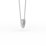 14K Gold Open Heart Diamond Necklace