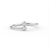 14K Gold Dual Diamond Gold Ring