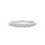 14K Gold 5 Stone Diamond Anniversary Ring