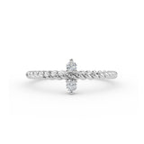 14K Gold Diamond Twisted Gold Band