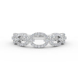 14K Gold Open Circle Diamond Ring