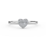 14K Gold Heart Design Diamond Wedding Ring