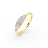 14K Solid Gold Diamond Micro Pave Ring