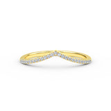 14K Gold Diamond Chevron Ring