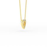 14K Gold Open Heart Diamond Necklace