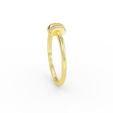 14 K Gold Vertical Bar Diamond Ring