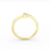 14K Gold Dual Diamond Gold Ring
