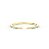 14K Gold Diamond Cuff Gold Ring