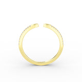 14K Gold Diamond Cuff Gold Ring