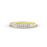 14K Gold Diamond Cross Over Gold  Ring