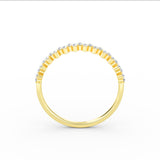 14K Gold Diamond Zig Zag Half Eternity Ring