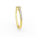 14k Gold Minimal Diamond Wedding Band