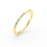 14K Gold Baguette Diamond Wedding Band