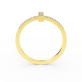 14K Gold Baguette Diamond and Round Diamond Wedding Band