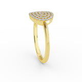 14K Gold Oval Round Design Wedding Band