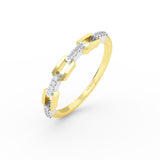 14K Gold 16 Pieces Diamond of Round Brilliant Cut Diamond Ring