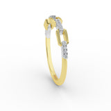 14K Gold 16 Pieces Diamond of Round Brilliant Cut Diamond Ring