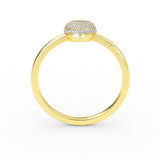 14K Gold Heart Design Diamond Wedding Ring