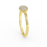 14K Gold Heart Design Diamond Wedding Ring