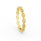 14K Gold Miligrain Wedding Band