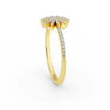 14K Gold Floral Diamond Ring