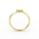 Triple Diamond Gold Ring