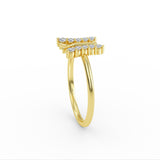 14K Gold Diamond Butterfly Gold Ring