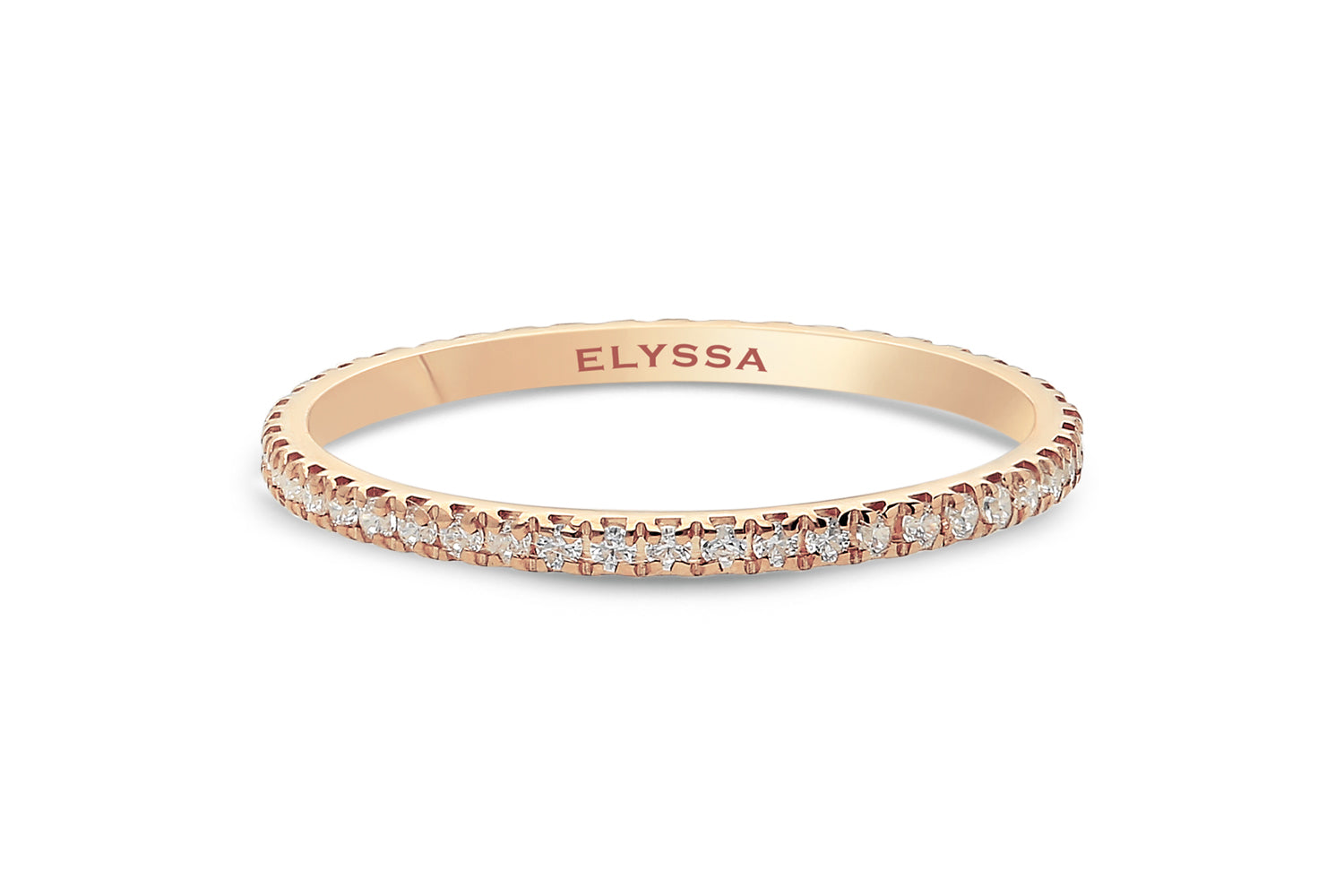 14K Gold 1.5mm All Around Diamond Wedding Band
