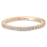 14K Gold 1.8mm French Cut All Around Diamond Wedding Band