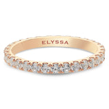 14K Gold 2.2mm All Around Diamond Wedding Band