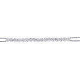 8K White Gold Chain Diamond Bracelet