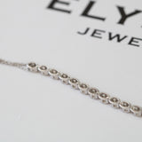 8K White Gold Chain Diamond Bracelet