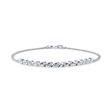 8K White Gold Chain Diamond Bracelet