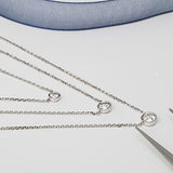 14K Gold Bezel Set Diamond Solitaire Necklace