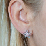 14K Gold Star Stud Earrings