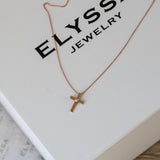 14K Rose Gold Diamond Cross Necklace