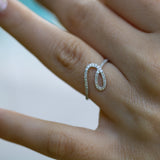 14K White Gold Transitive Diamond Ring