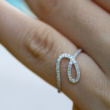 14K White Gold Transitive Diamond Ring