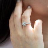 14K White Gold Round Diamond Engagament Ring