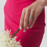 14K White Gold Round Diamond Engagament Ring