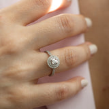 14K White Gold Round Diamond Engagament Ring