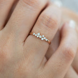 14K Rose Gold Diamond Cluster Ring