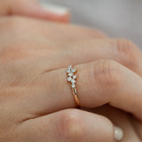 14K Rose Gold Diamond Cluster Ring