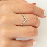 14K White Gold Baguette Cut Diamond Ring