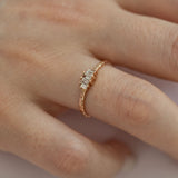 14K Rose Gold Baguette Cut Diamond Wedding Band