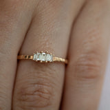 14K Rose Gold Baguette Cut Diamond Wedding Band