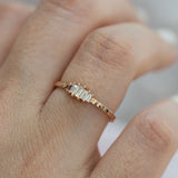 14K Rose Gold Baguette Cut Diamond Wedding Band