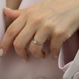 8K White Gold Round Diamond Engagament Ring