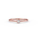 Rose Gold Diamond Solitaire Ring